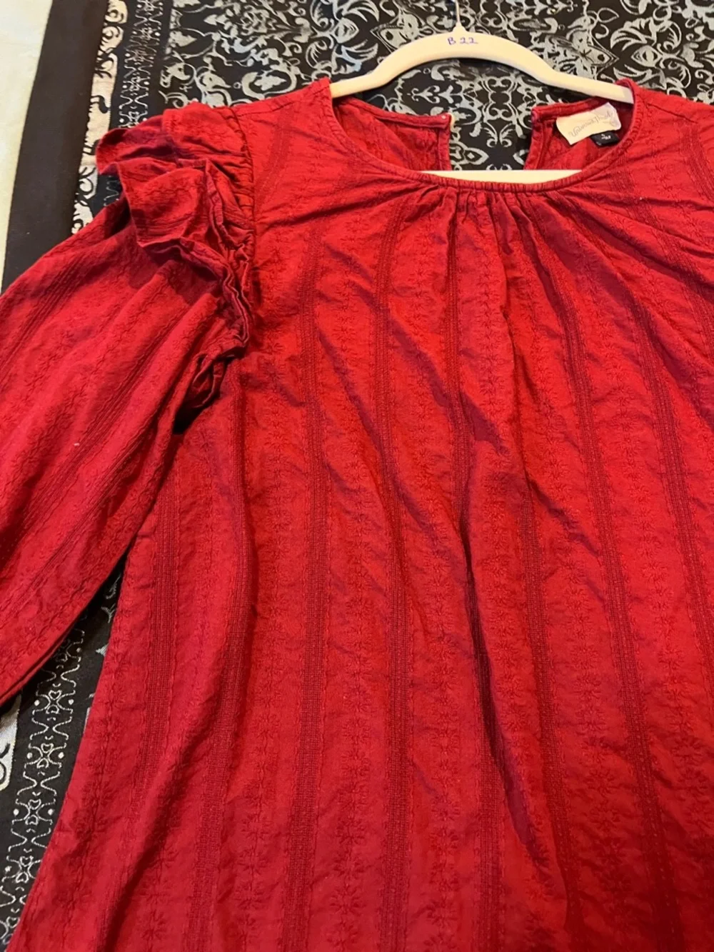 Universal Thread Red Ruffle Sleeve Blouse - Picture 9 of 10